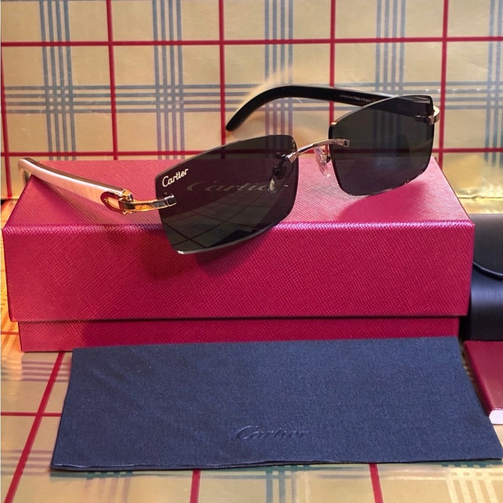 Cartier Unisex Buffalo Horn Sunglasses